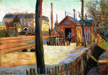 (image for) Handmade oil painting Copy paintings of famous artists Paul Signac paintings,The Junction at Bois-Col